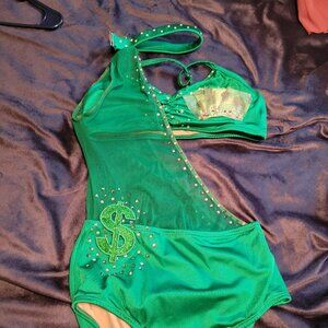 Green "MONEY" dance costume!